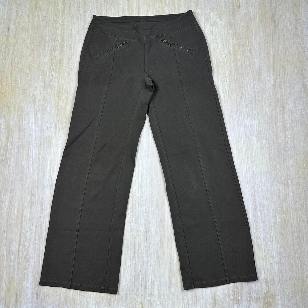Athleta Chalet Yoga Lounge Pull On Straight Leg Zip Pocket Stretch Pants Medium
